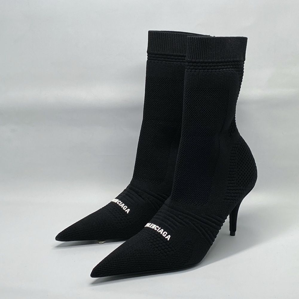 Balenciaga Knife 2.0 logo-appliquéd stretch-knit ankle boots - Picture 5 of 12